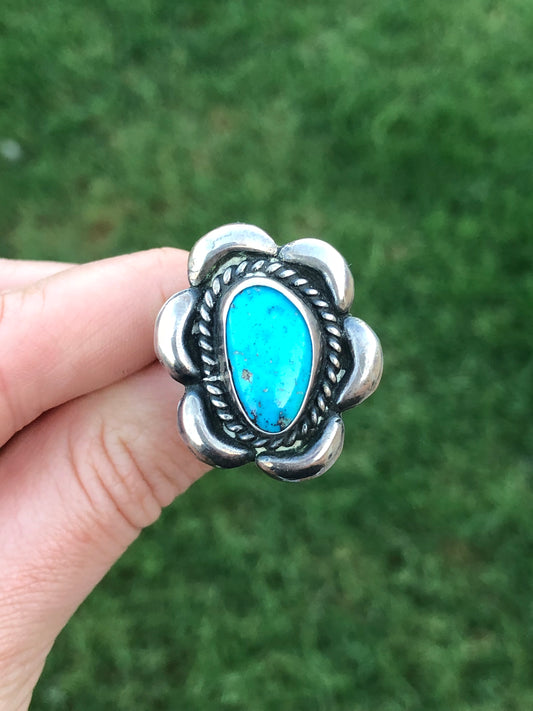 Vintage Sterling Silver Turquoise Ring