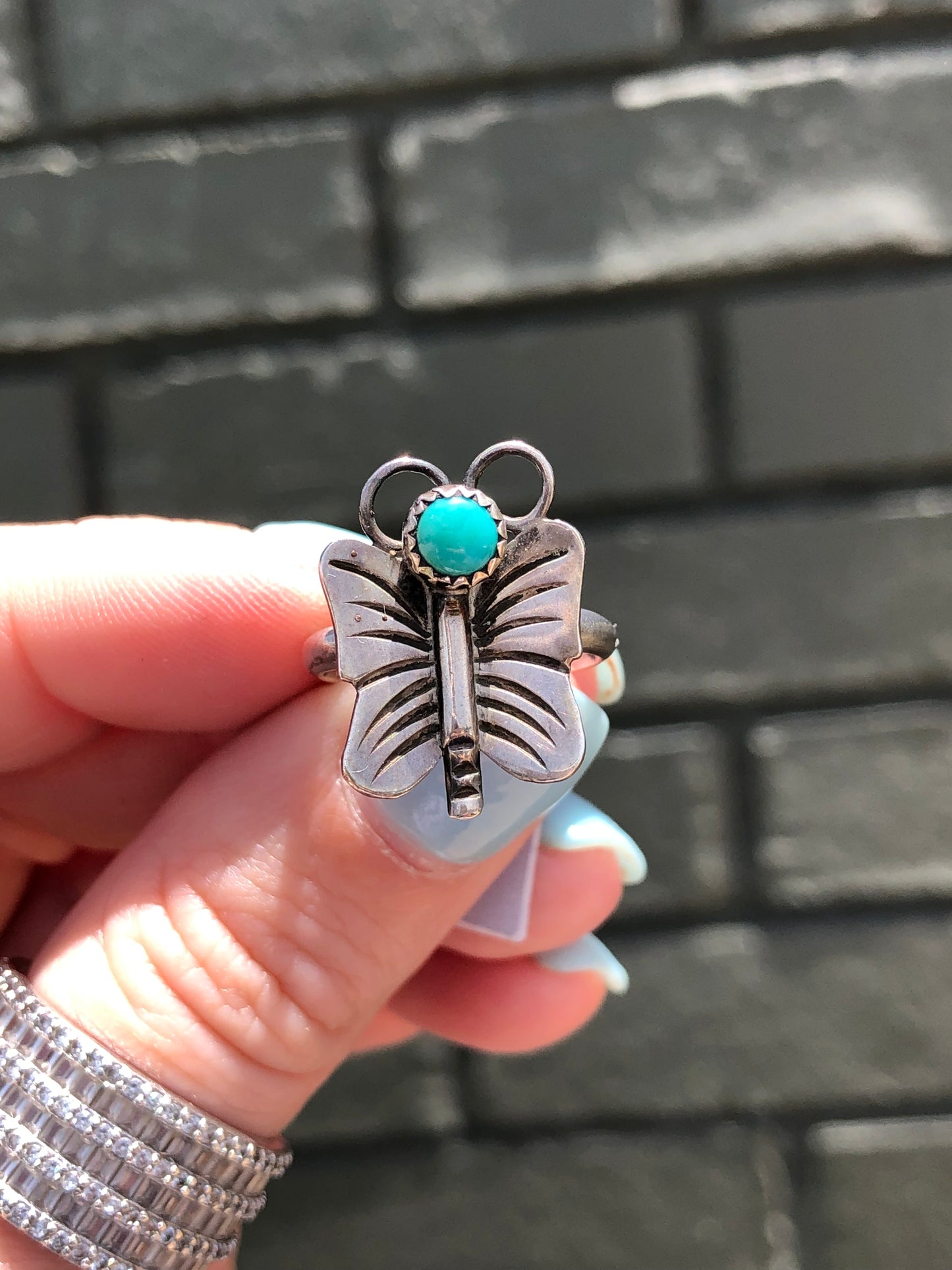 Turquoise on sale butterfly ring