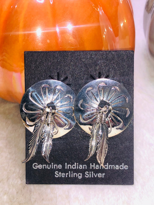 Sterling Feather Earrings