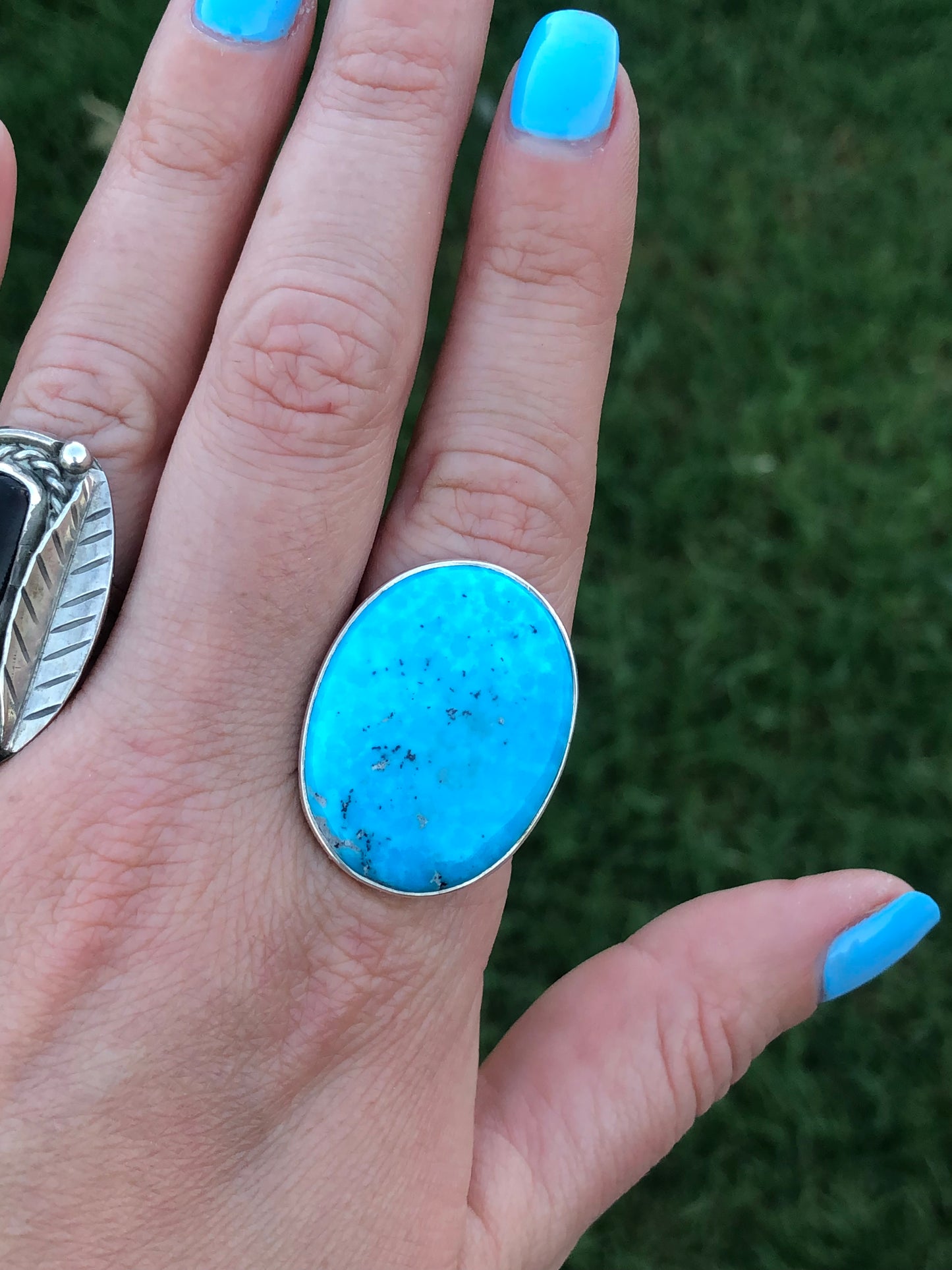 New Sterling Oval Turquoise Ring