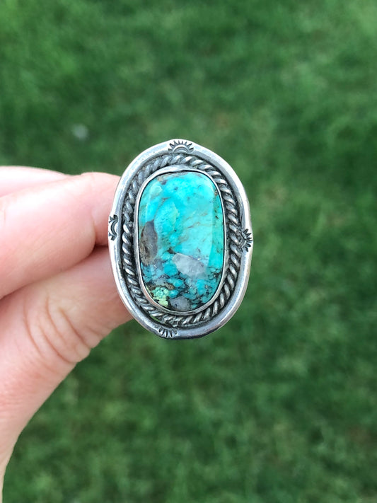 Vintage Sterling Silver Turquoise Ring