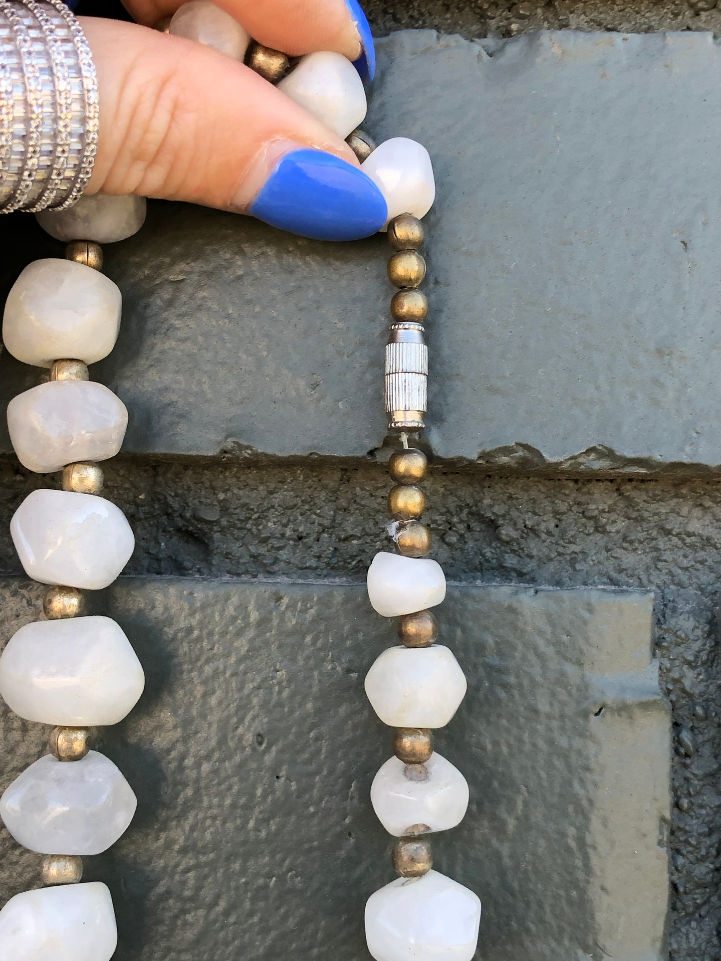 Vintage White Quartz Necklace