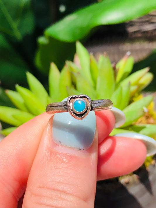 Sterling Silver Turquoise Heart Ring