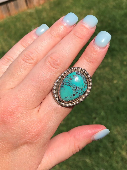 Vintage Sterling Silver Turquoise Ring