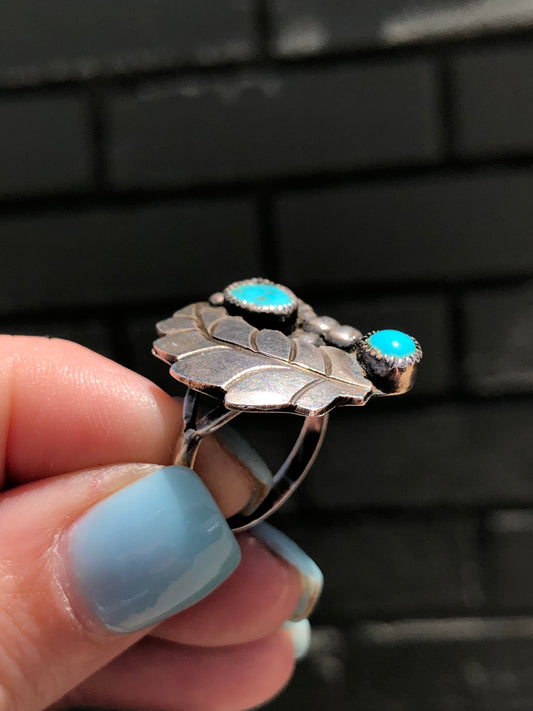 Vintage Sterling Silver Turquoise Ring